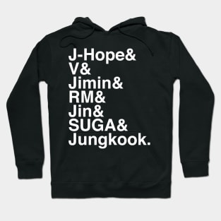 BTS Band Name List Hoodie